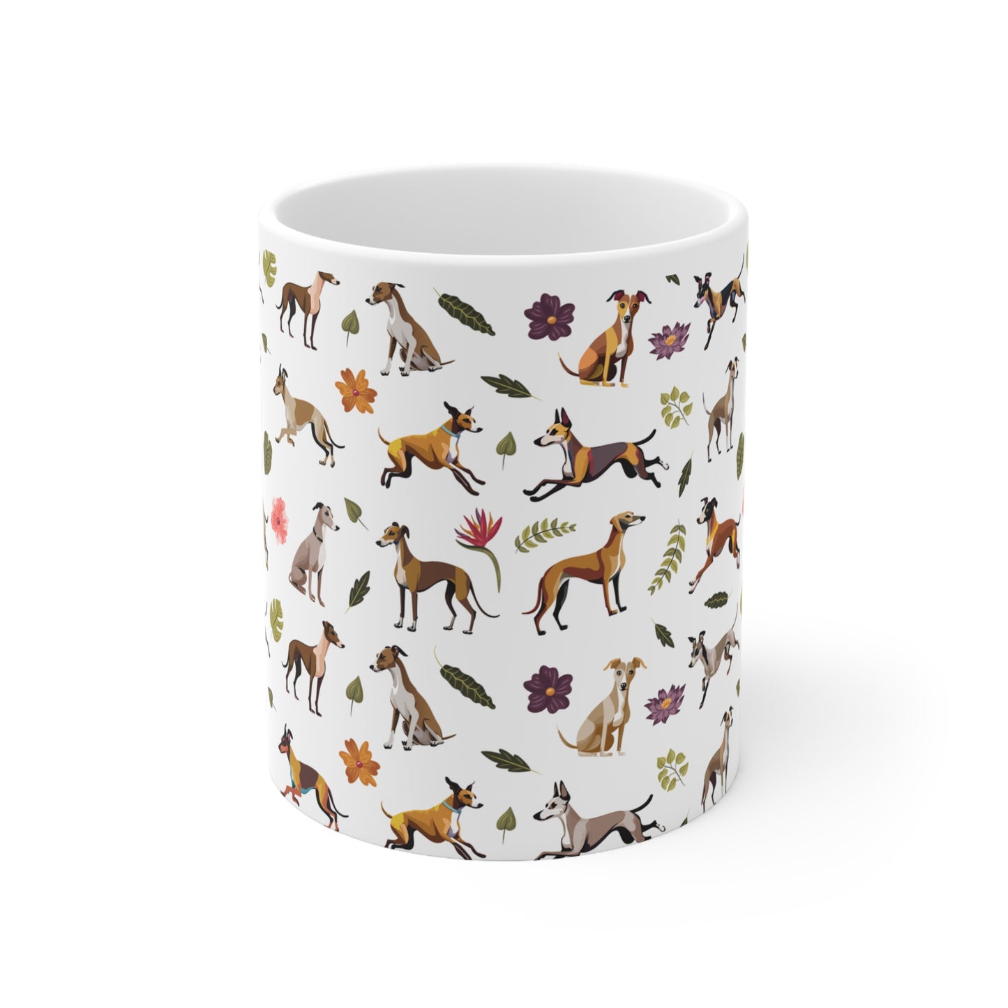 Whippet Dog Print 11oz Ceramic Mug
