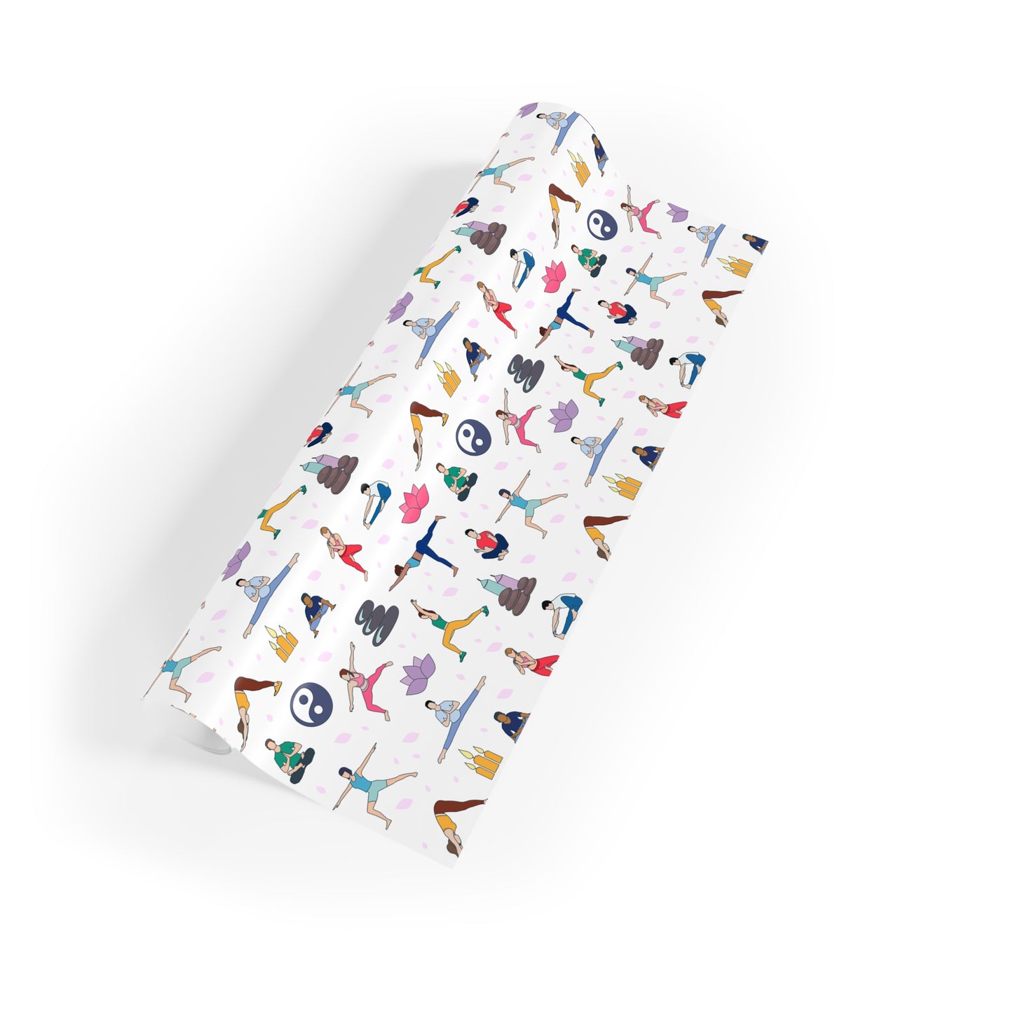 Yoga Inspired Print Gift Wrapping Paper Roll