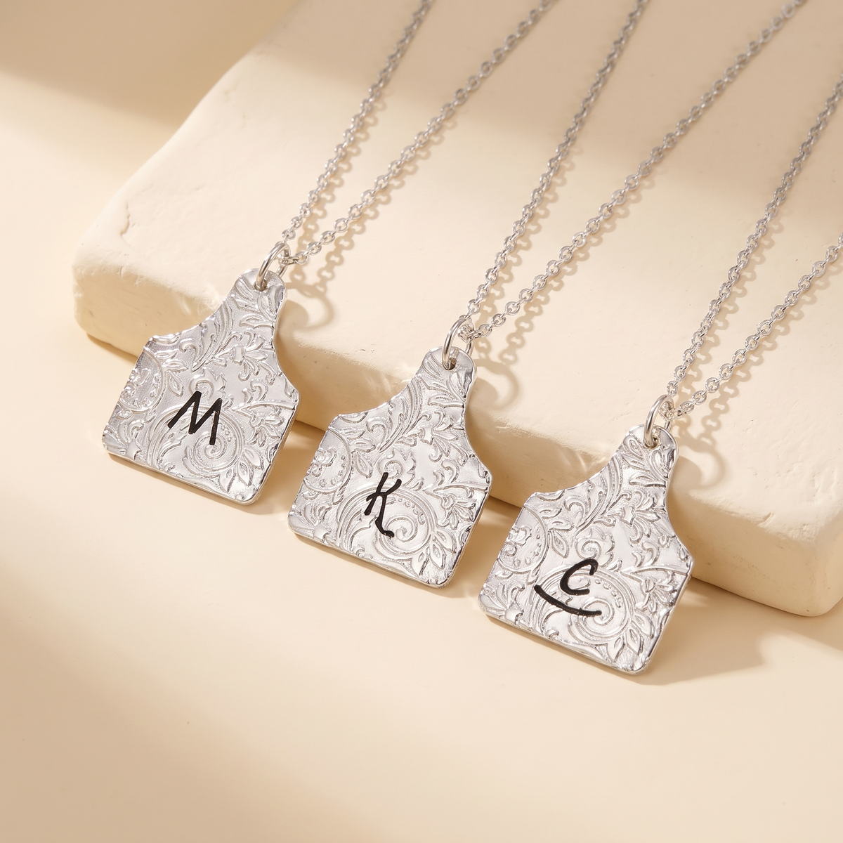 Collana targhetta per bestiame con iniziale o logo personalizzato