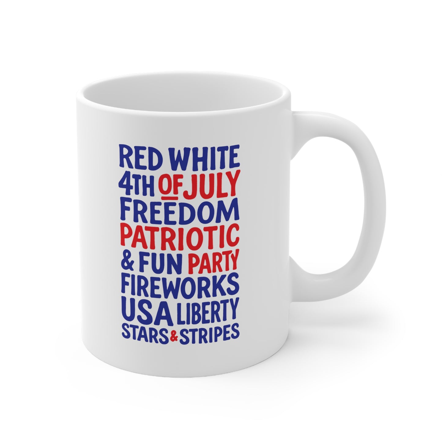 4th of July Words 11oz Ceramic Mug