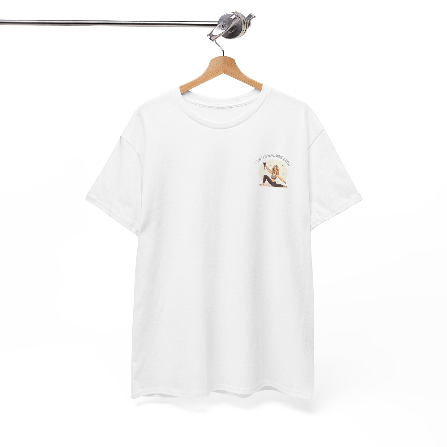 Stretch Now Wine Later Graphic T-Shirt (Blonde)