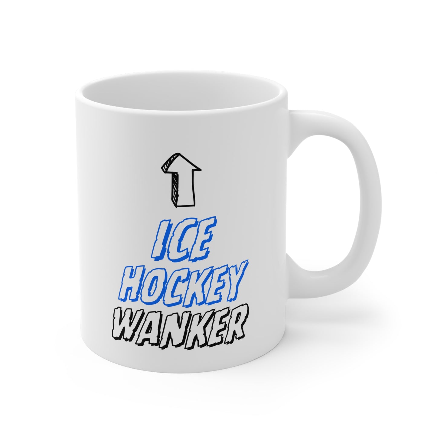 Ice Hockey Wanker Funny Ice Hockey Themed 11oz Ceramic Mug