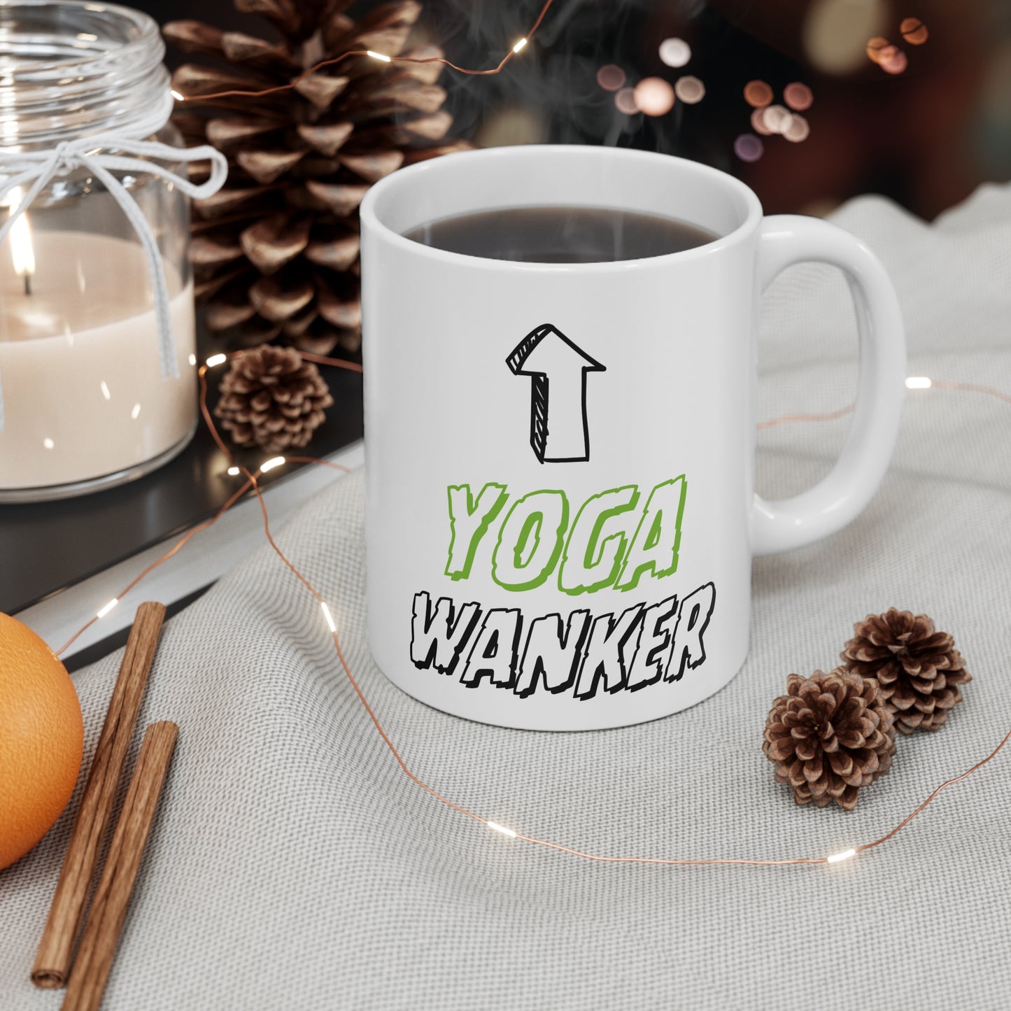 Yoga Wanker Quote 11oz Ceramic Mug