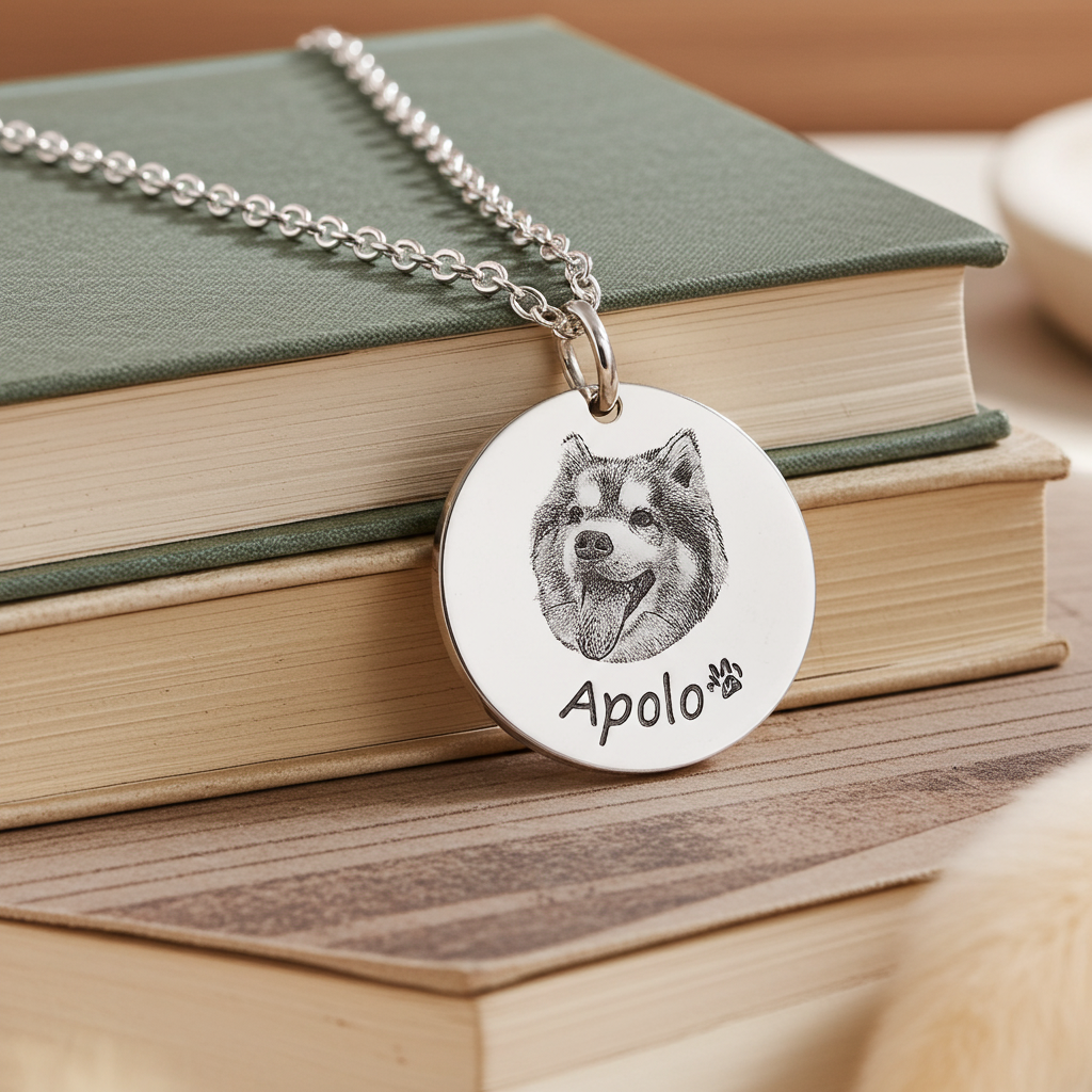 Custom Pet Portrait Necklace