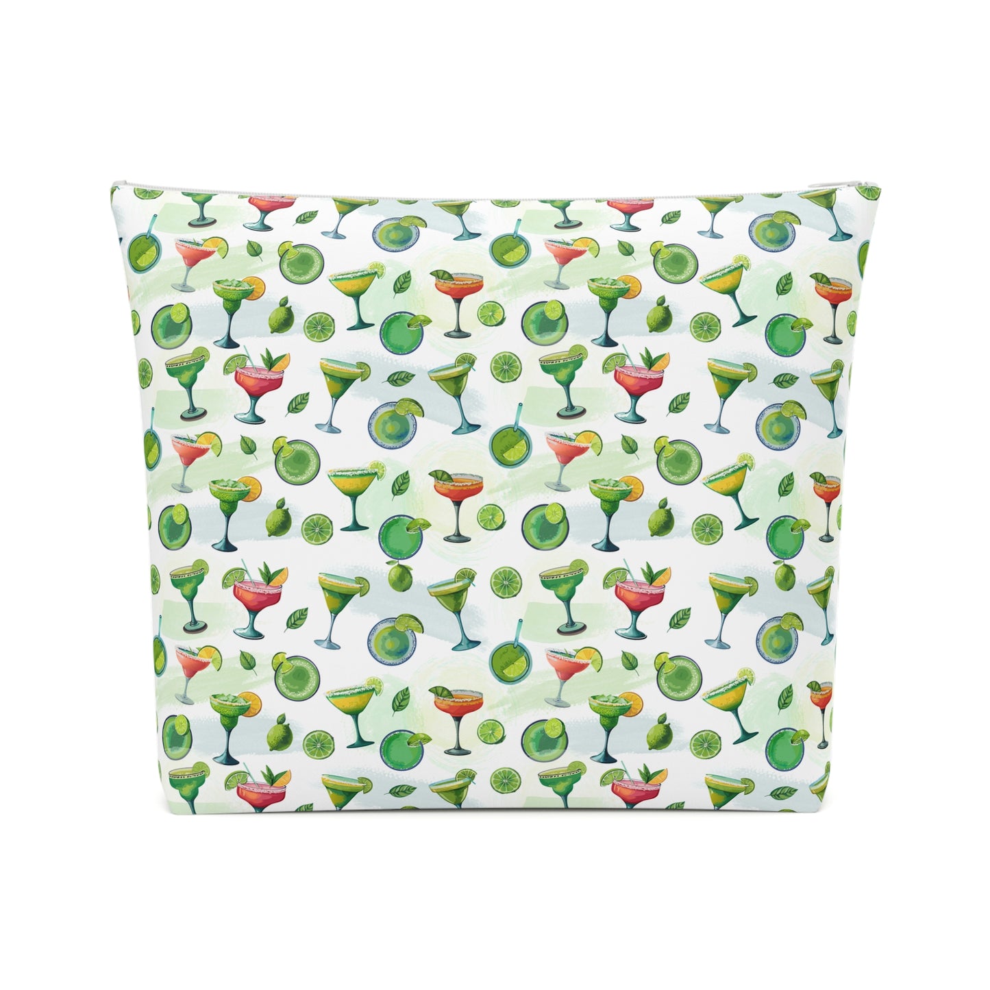 Margarita Cocktail Print Cotton Cosmetic Bag/Makeup Travel Pouch