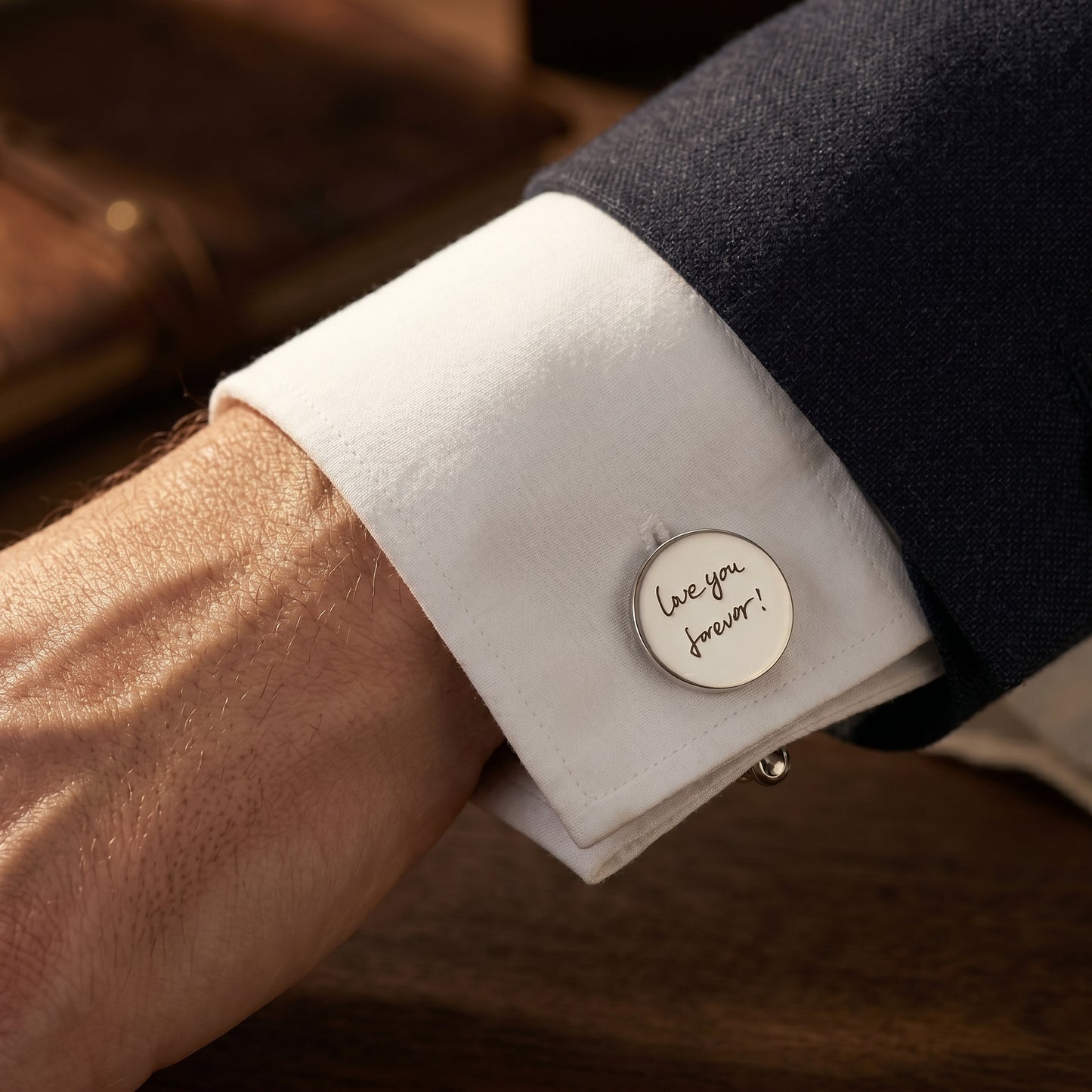 Custom Handwriting Stainless Steel Cufflinks
