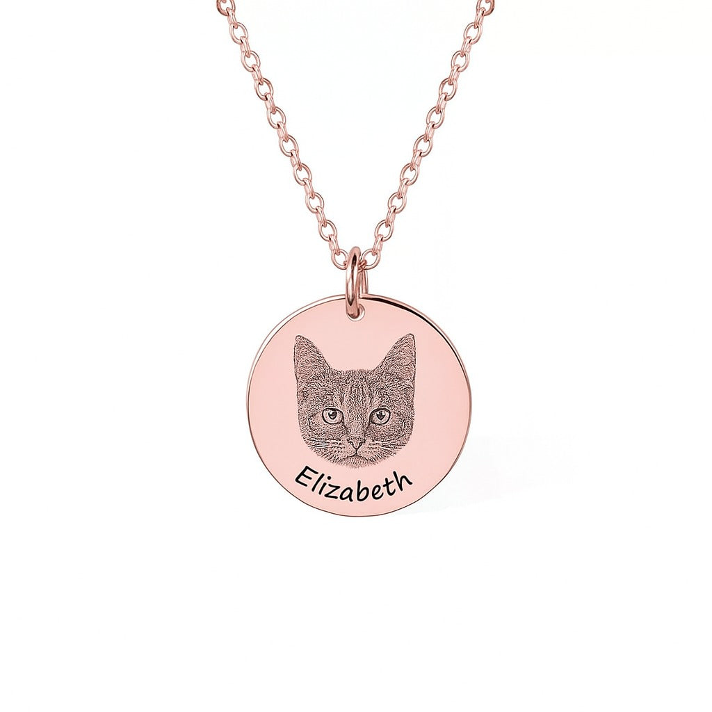 Custom Pet Portrait Necklace