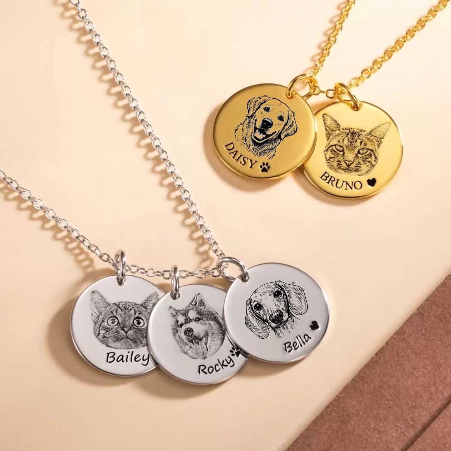 Custom Pet Portrait Necklace