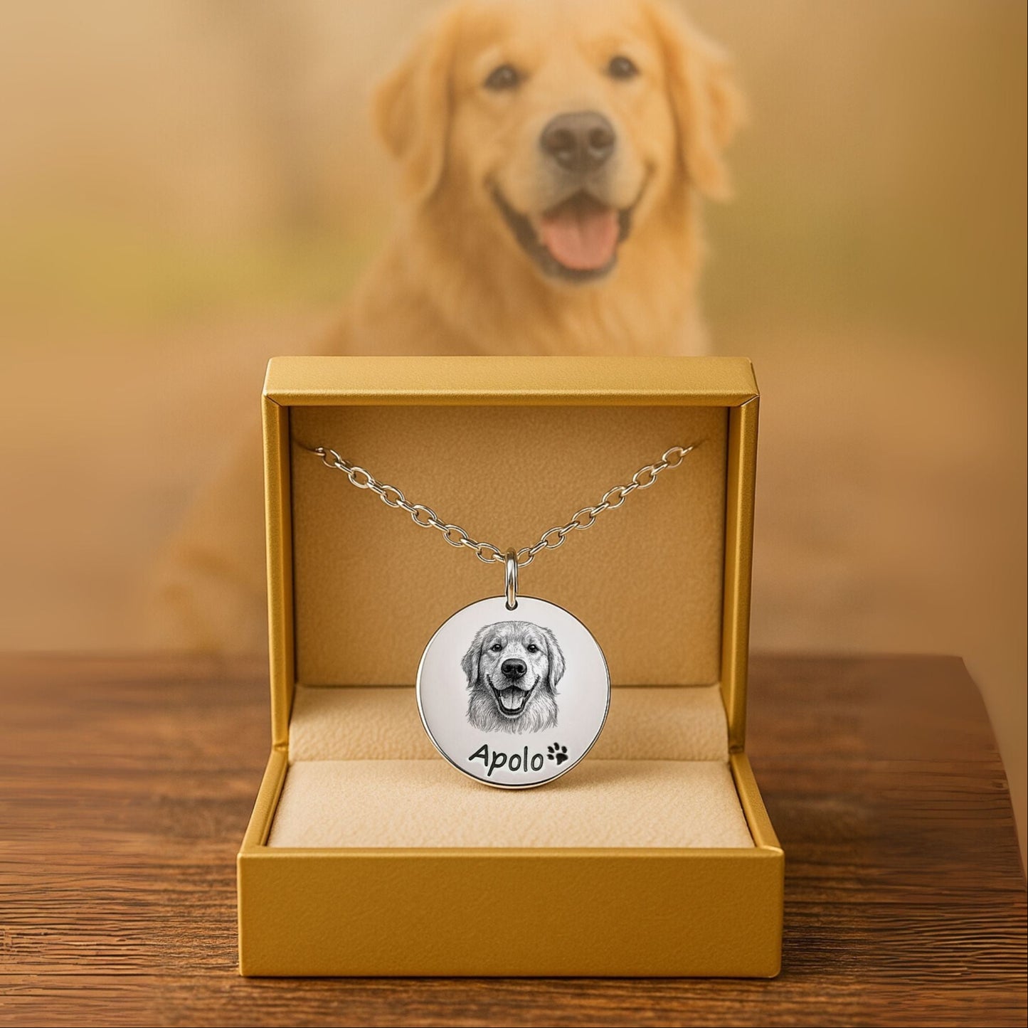 Custom Pet Portrait Necklace