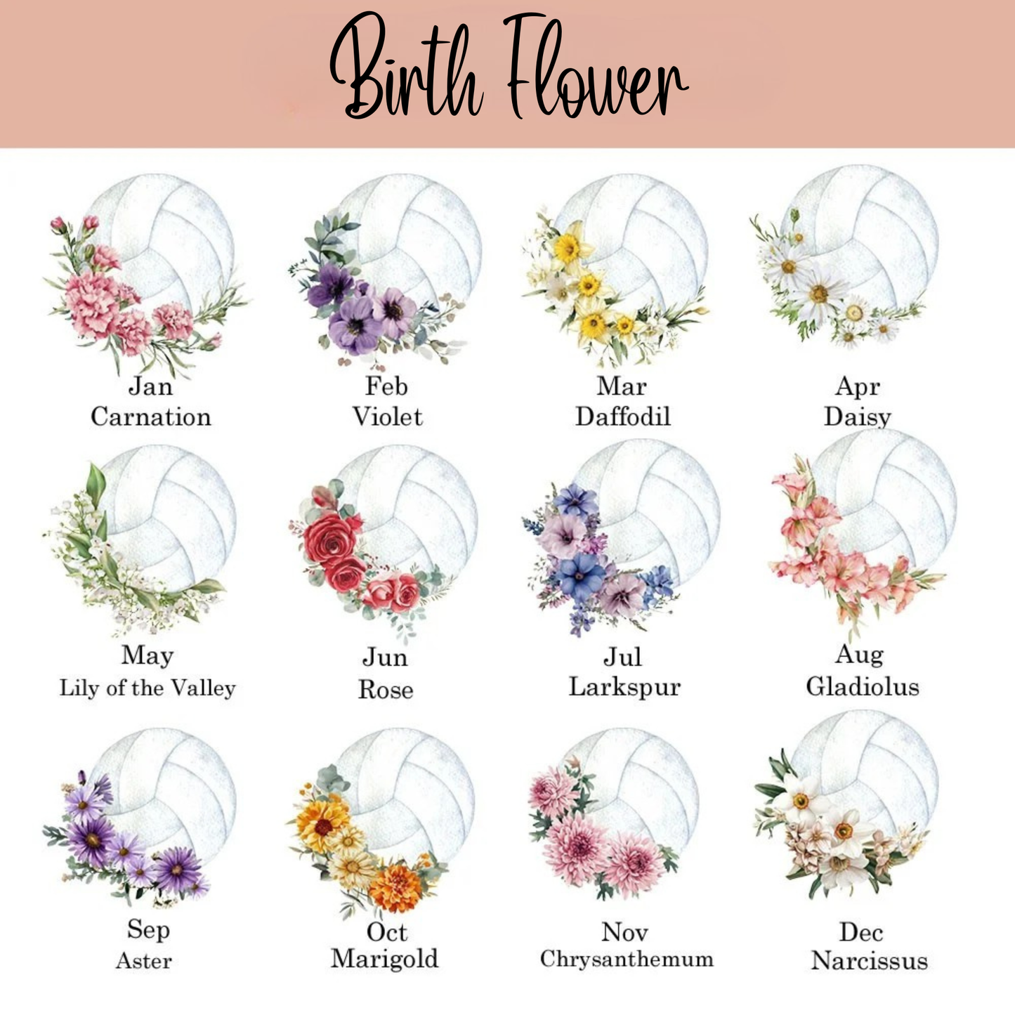 Custom Volleyball Linen Cosmetic Bag