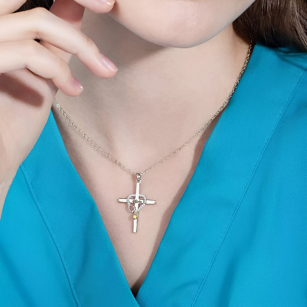 Stethoscope Name Necklace with Birthstone