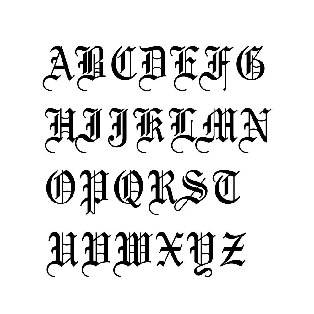 Personalized Old English Initial Bracelet