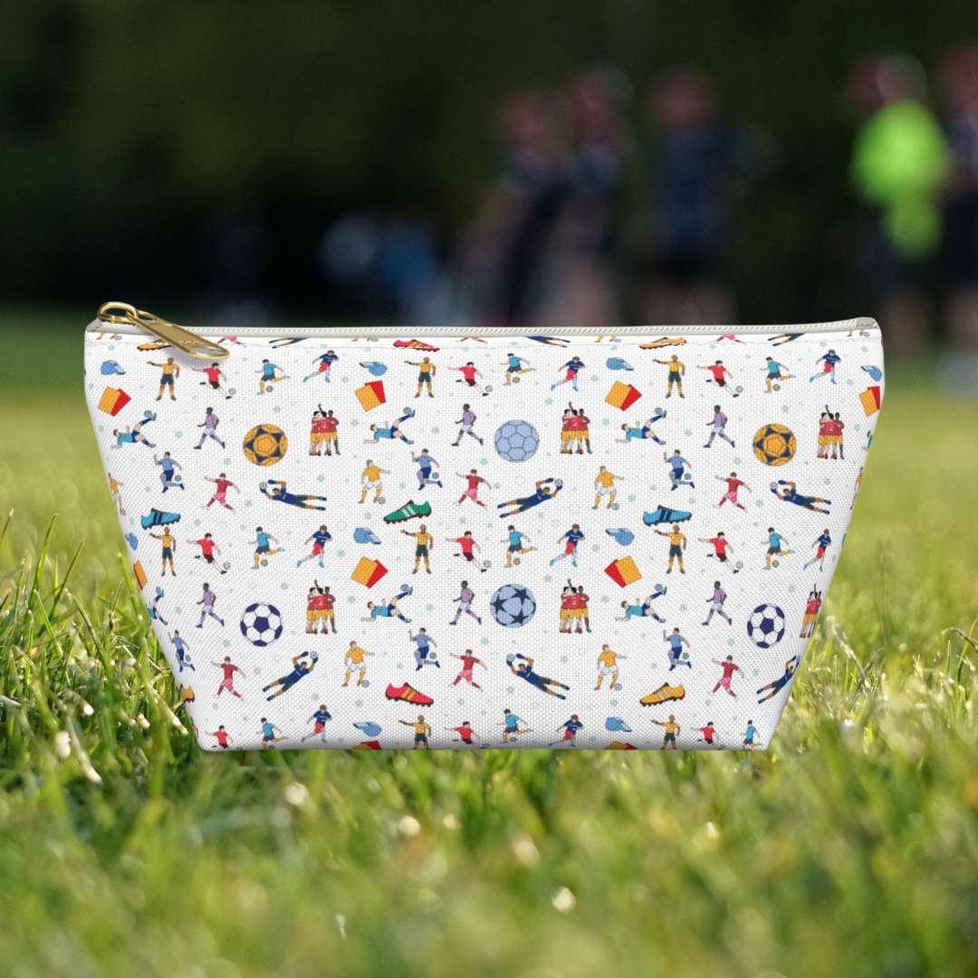 Football Soccer Print Pencil Case/MakeUp Bag