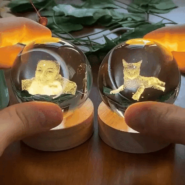 Personalized Light Up Photo Crystal Ball