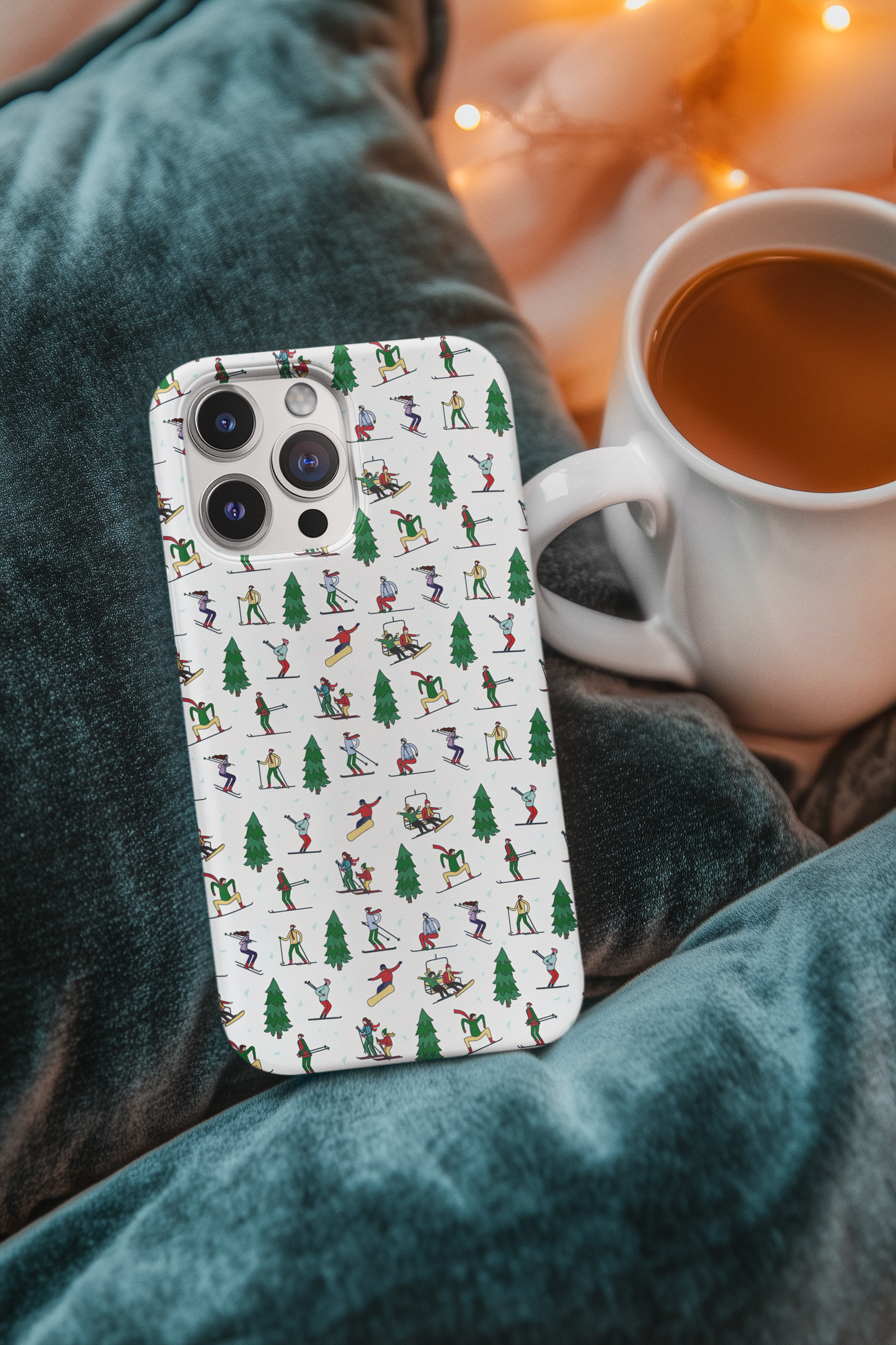 Winter Ski Landscape Print Phone Case