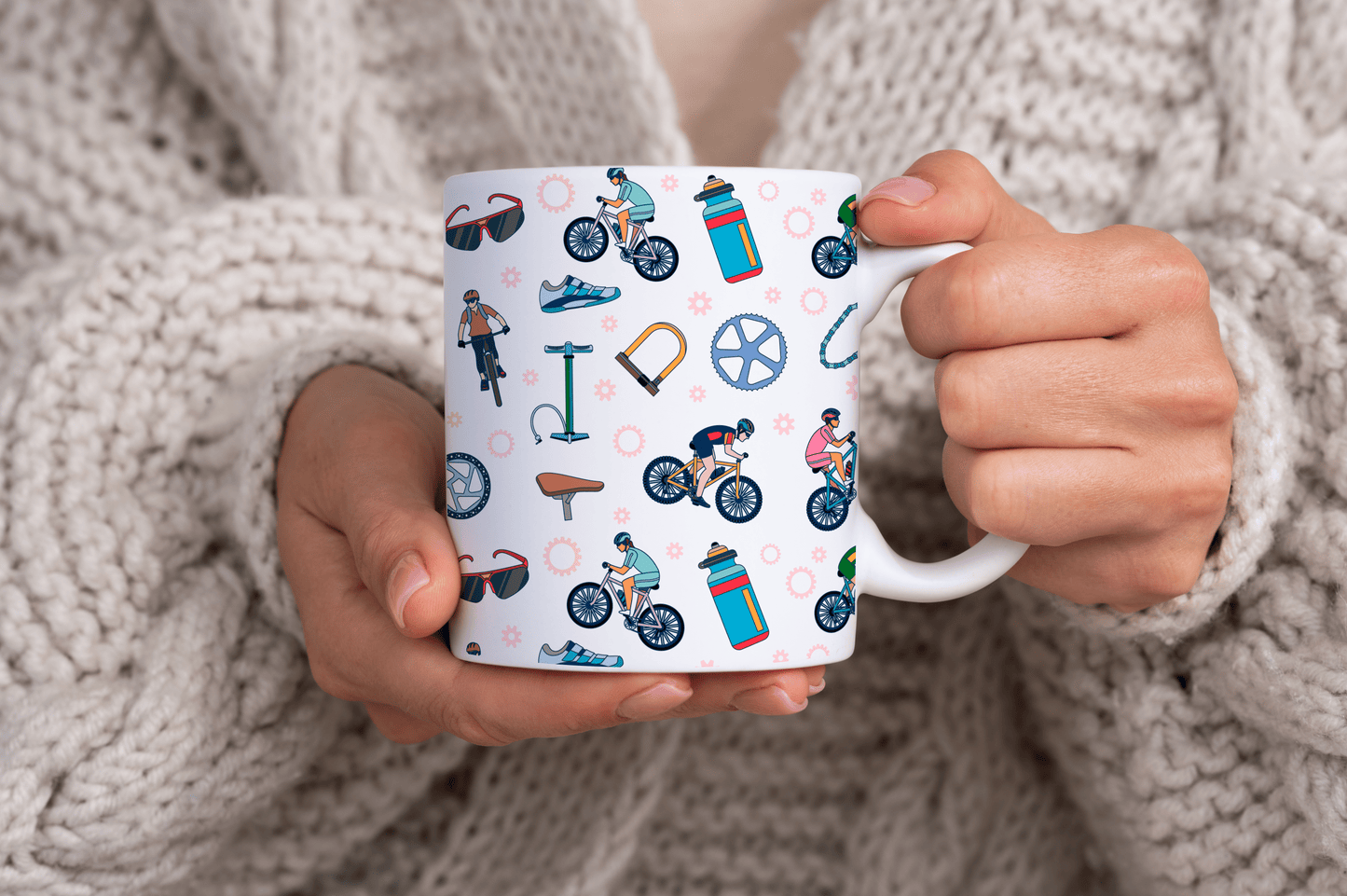 Biking Inspired Print 11oz Ceramic Mug