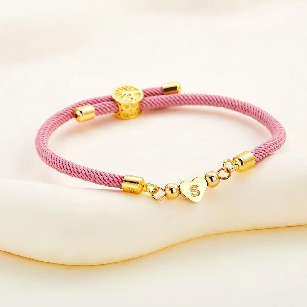 Inital Braded Rope Bracelet