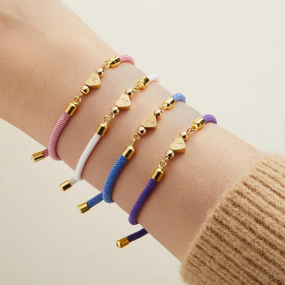 Inital Braded Rope Bracelet