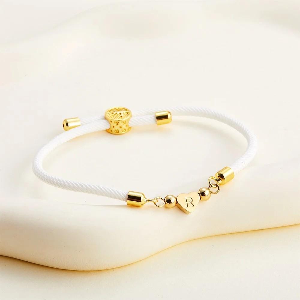 Inital Braded Rope Bracelet