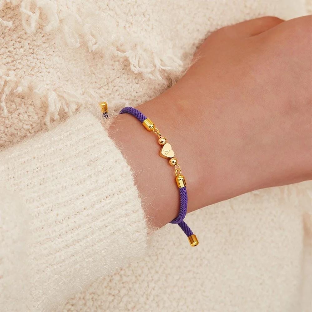 Inital Braded Rope Bracelet