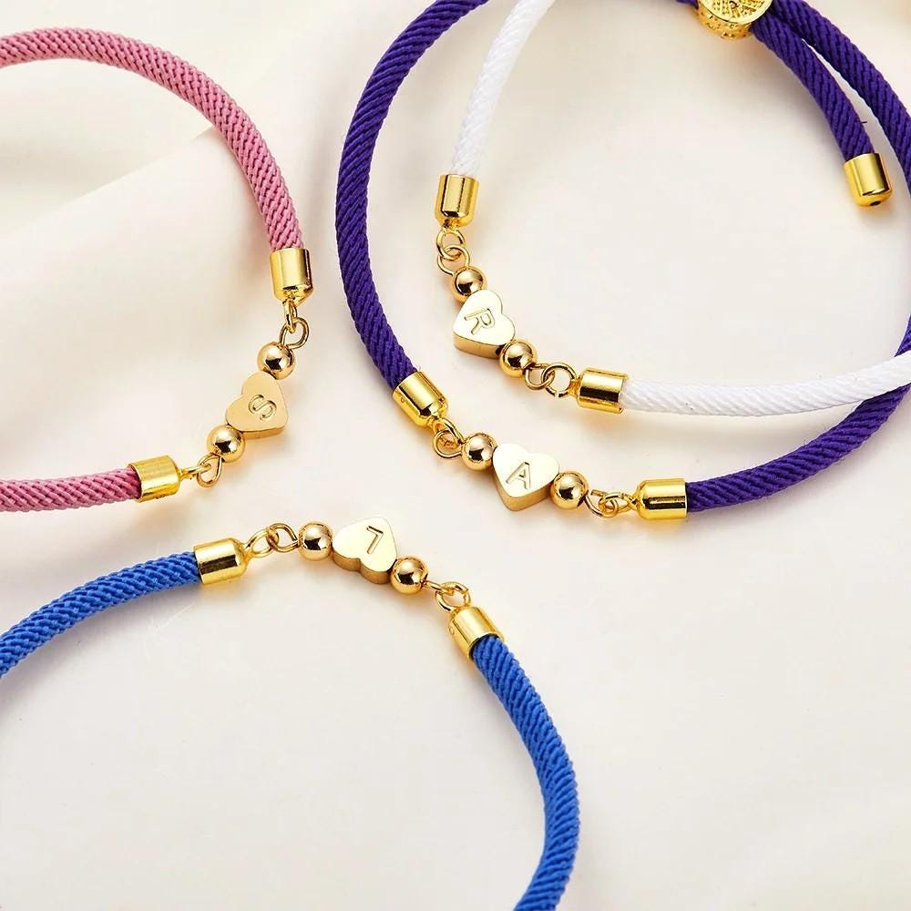 Inital Braded Rope Bracelet