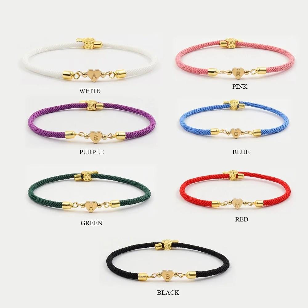 Inital Braded Rope Bracelet