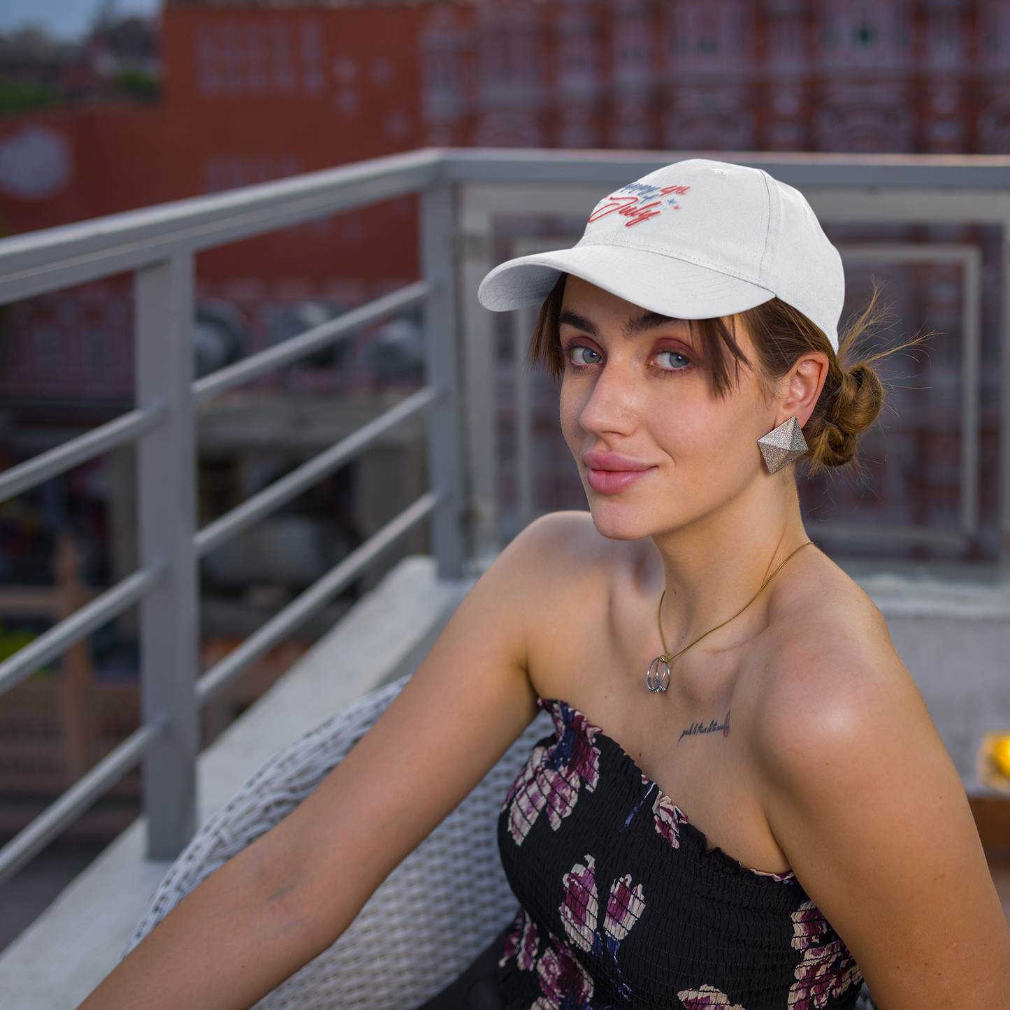 "Happy 4th of July" Classic Cotton Dad Cap