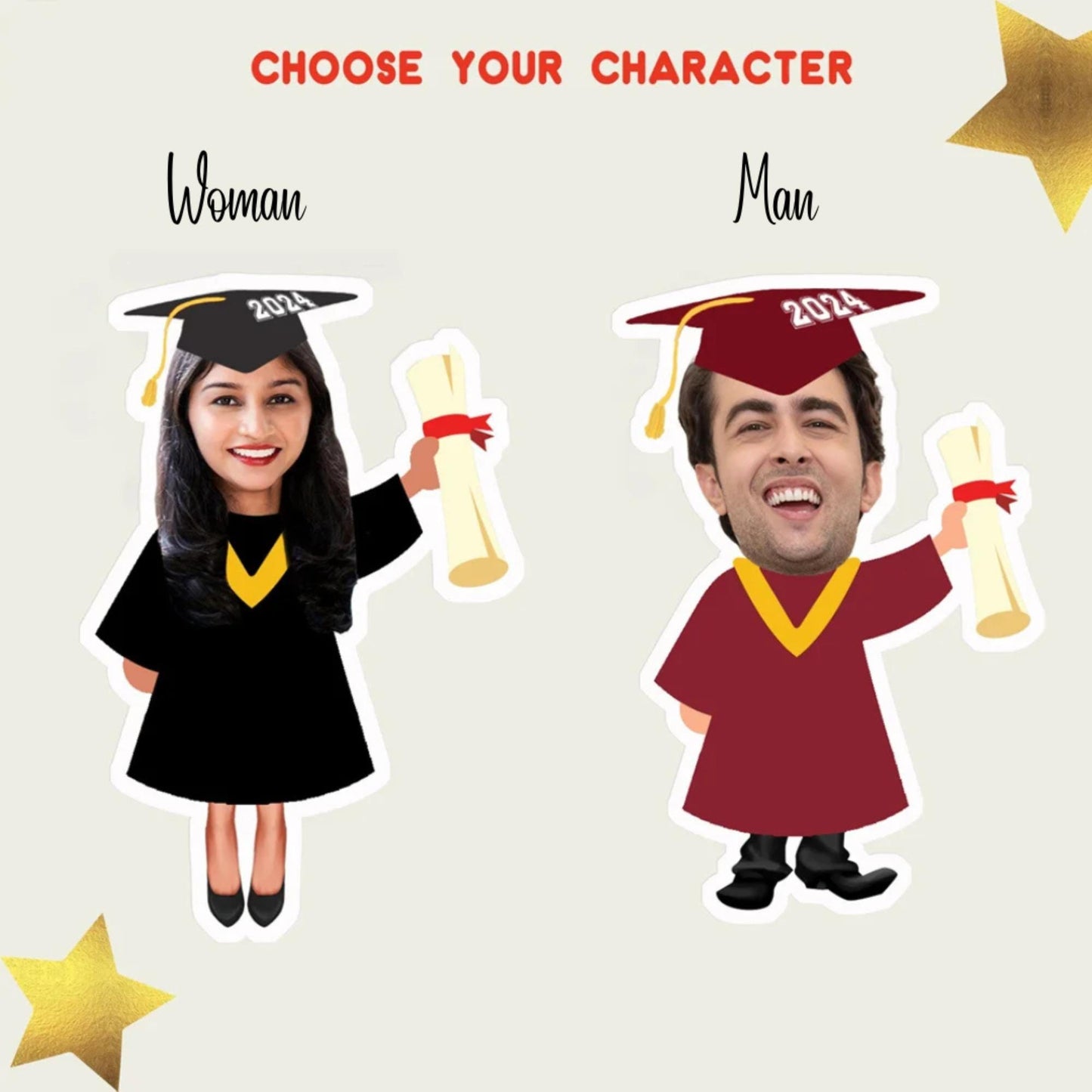 Personalized Face Photo Graduation Drink Stirrer