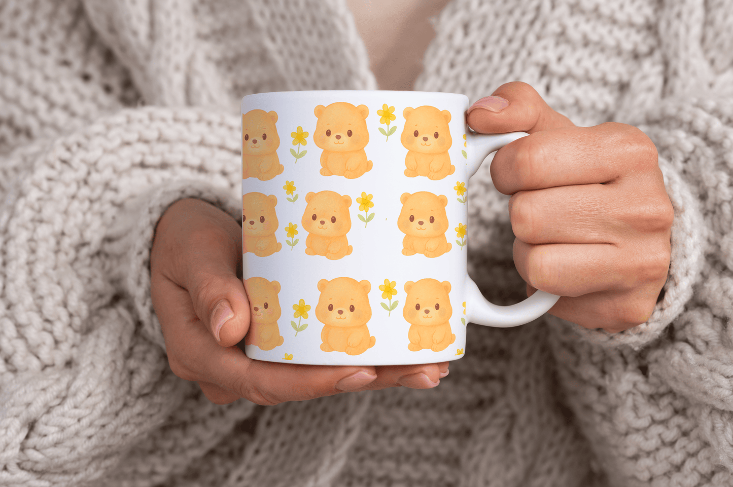 Kawaii Watercolor Style Groundhog Print 11oz Ceramic Mug