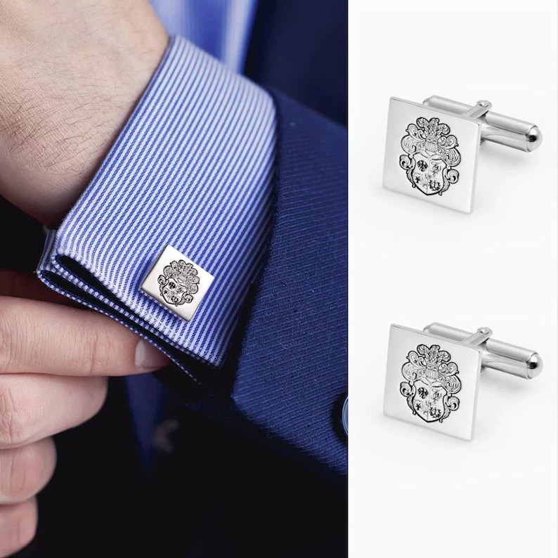 Personalized Crest Cufflinks Logo