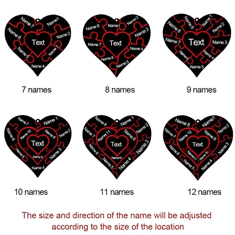 Personalised Heart Puzzle Necklace