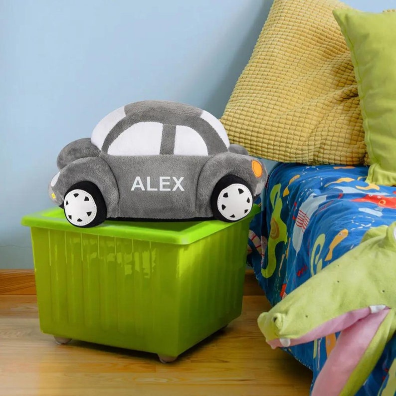Car Soft Stuffed Toy Pillow with Personalized Name