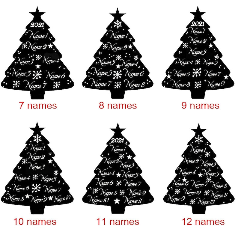 Personalized Christmas Tree LED Night Light
