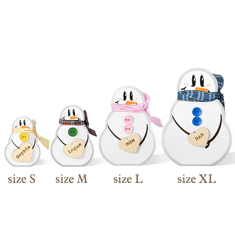 Personalized Christmas Snowman Mini Ornament