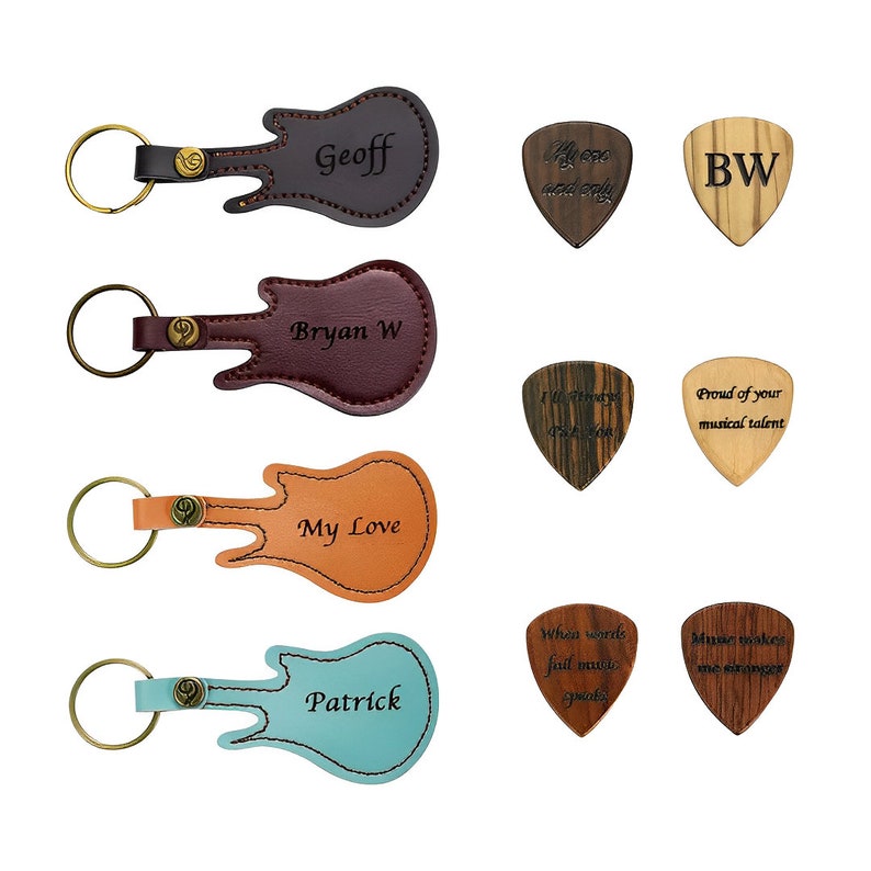 Customized Guitar Keyring and Guitar Pick