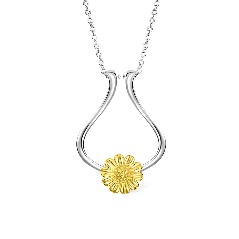 Sunflower Ring Holder Necklace