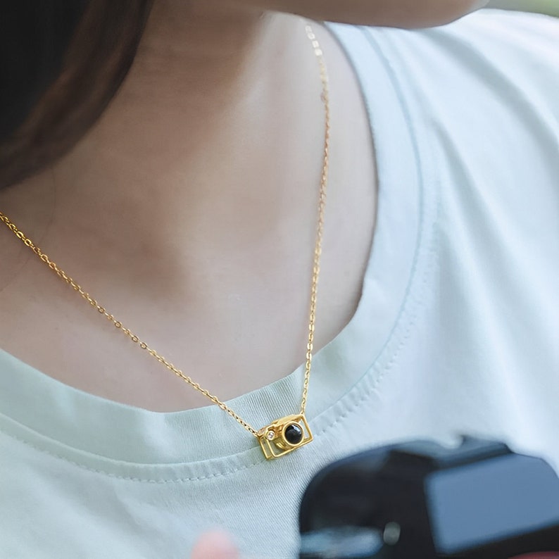 Personalized Photo Camera Projection Necklace