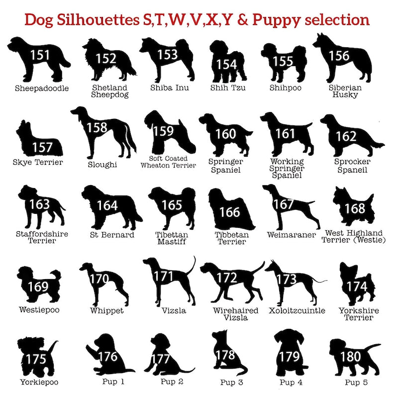 Personalised Dog Silhouette Wooden Ornament
