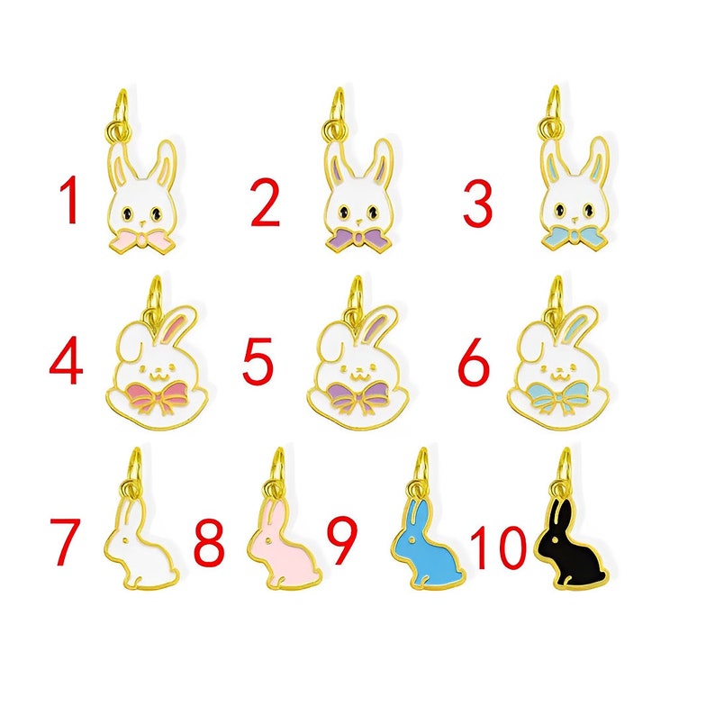 Personalized Name Easter Bunny Charm Bracelet