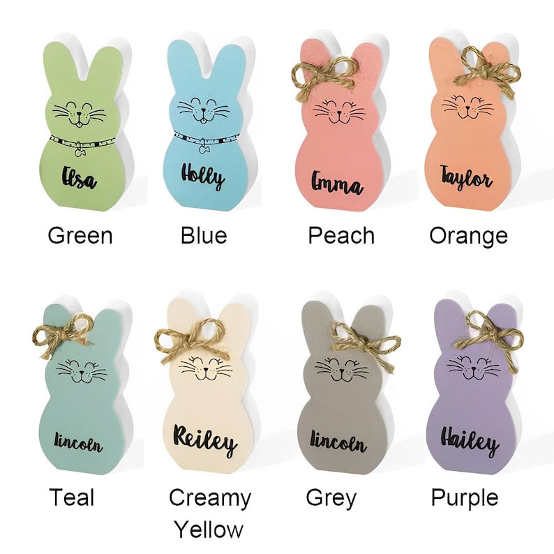 Personalized Wooden Easter Bunny Decoration Stand