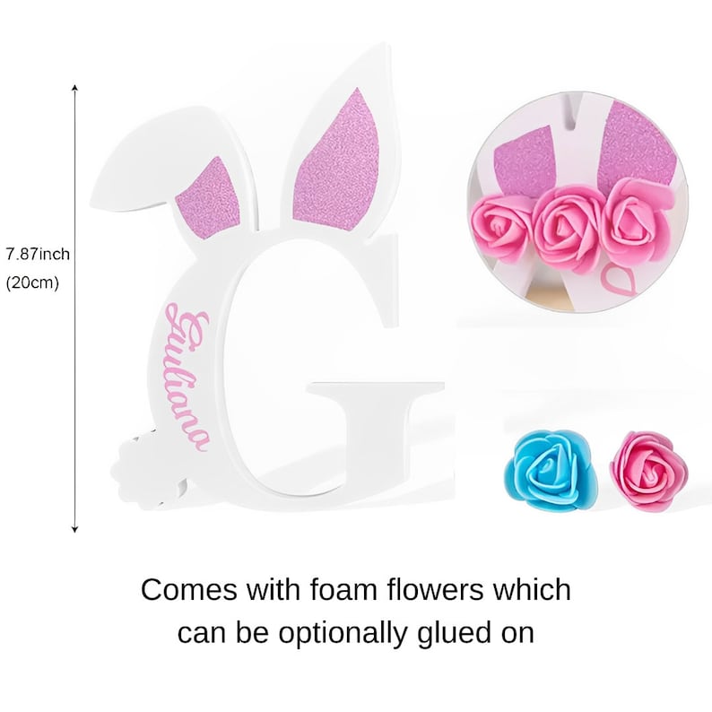 Personalized Easter Bunny Letter Decoration