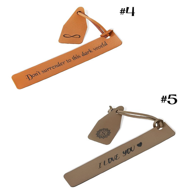 Personalized Leather Bookmark