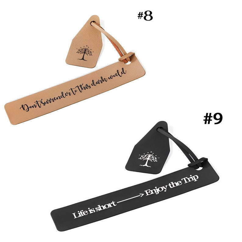 Personalized Leather Bookmark