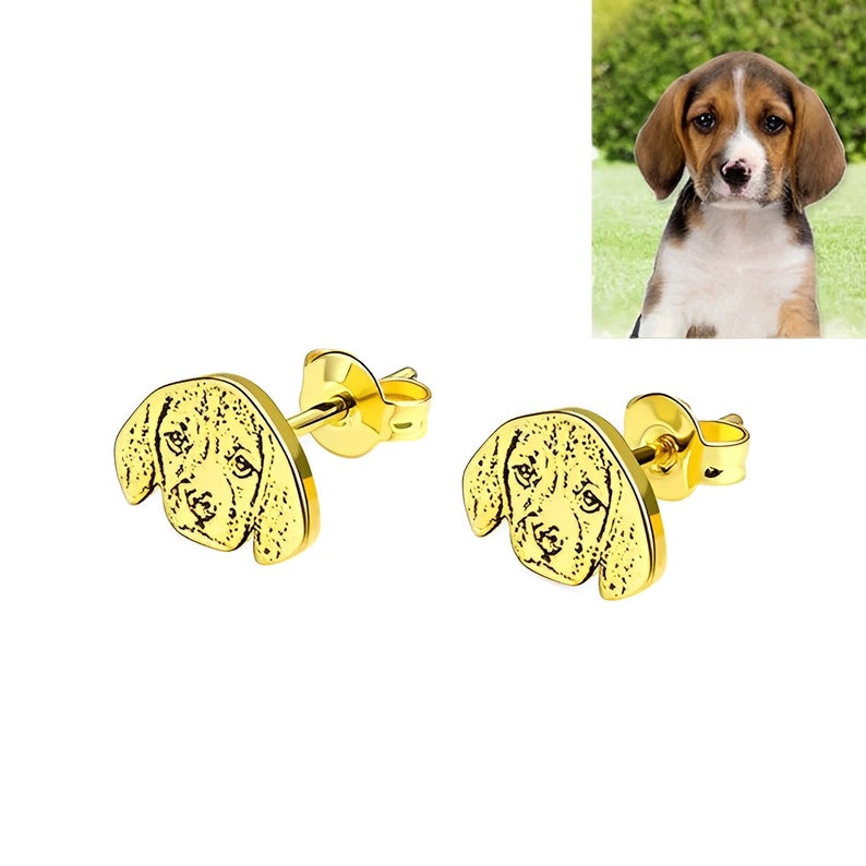 Personalized Pet Photo Stud Earrings