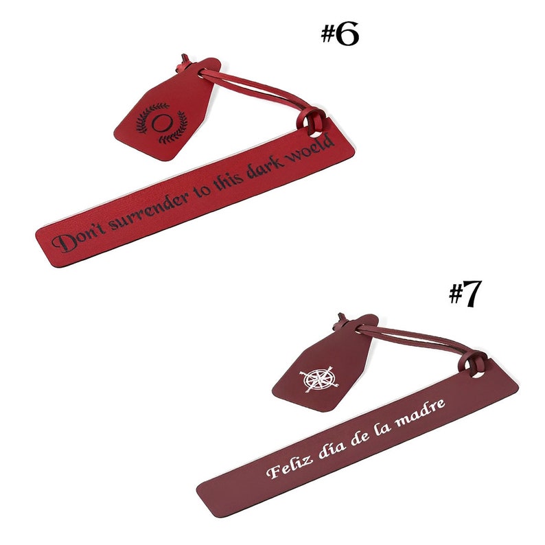 Personalized Leather Bookmark