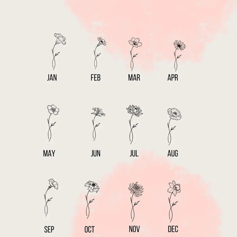 Wallet with Custom Birth Flower and Name