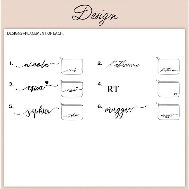 Bridesmaid Makeup Bag Gift with Custom Name