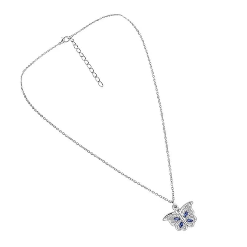 Personalized Butterfly Opening Locket Necklace with Heart