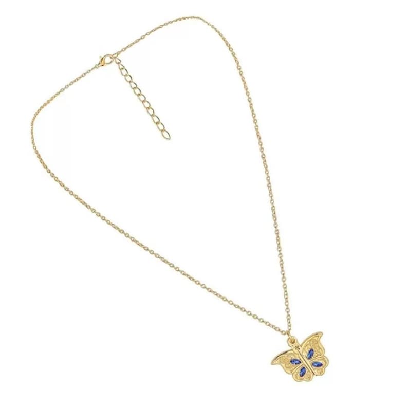 Personalized Butterfly Opening Locket Necklace with Heart