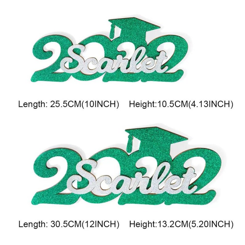 Wooden Graduation Year Photo Sign with Custom Name & Year